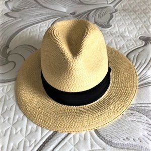 Wide Brim Packable Raffia Straw Hat - Summer Fedora Beach Hat